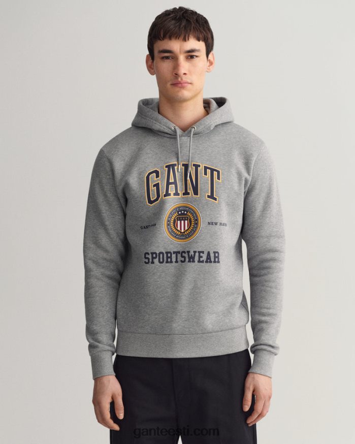 GANT mehed hall melanž crest shield higiga kapuuts NBR64N282