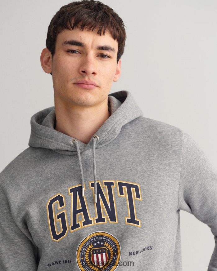 GANT mehed hall melanž crest shield higiga kapuuts NBR64N282