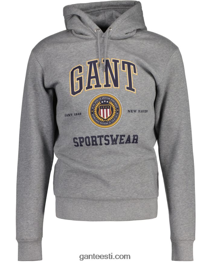 GANT mehed hall melanž crest shield higiga kapuuts NBR64N282