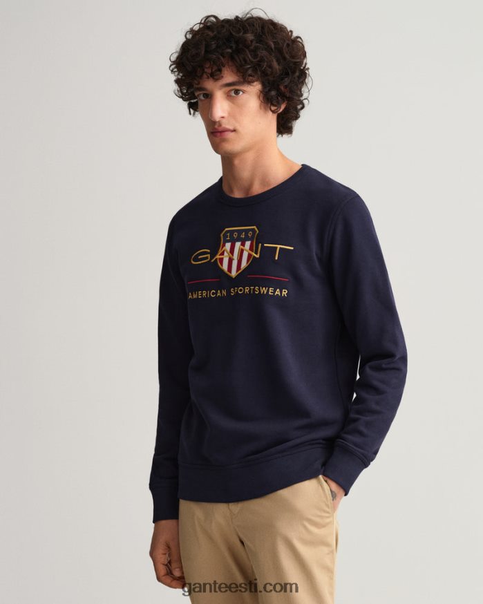 GANT mehed õhtusinine archive shield crew kaelaga dressipluus NBR64N253