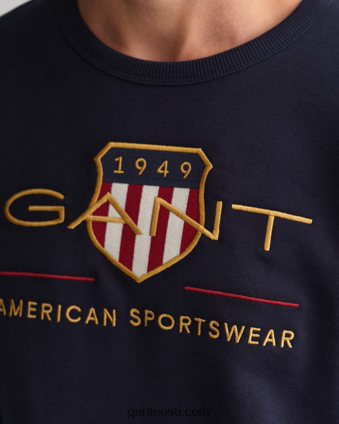 GANT mehed õhtusinine archive shield crew kaelaga dressipluus NBR64N253