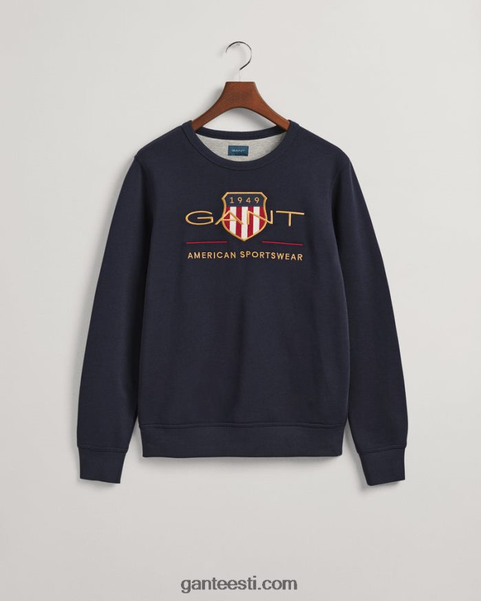 GANT mehed õhtusinine archive shield crew kaelaga dressipluus NBR64N253
