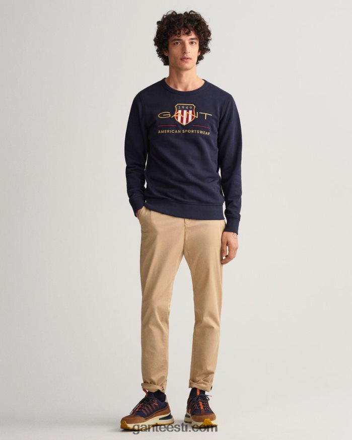 GANT mehed õhtusinine archive shield crew kaelaga dressipluus NBR64N253