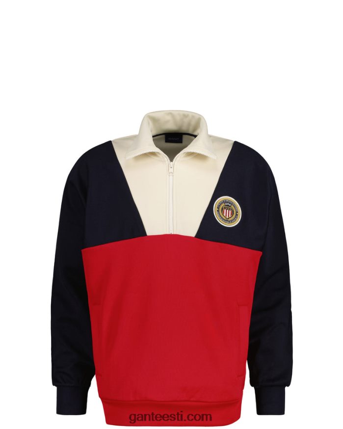 GANT mehed õhtusinine crest shield dressipluus pool lukuga kampsun NBR64N272