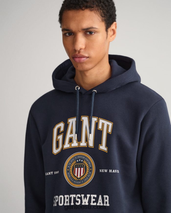 GANT mehed õhtusinine crest shield higiga kapuuts NBR64N280