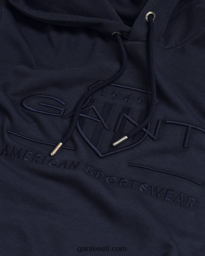 GANT mehed õhtusinine tonaalne arhiivikilbiga kapuuts NBR64N260