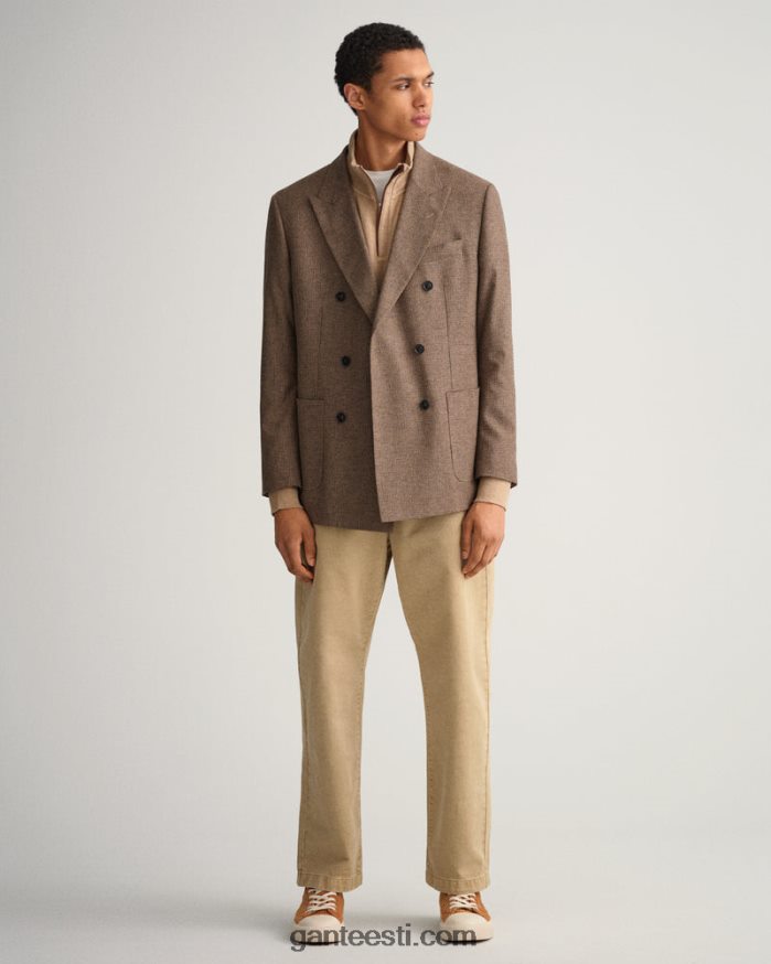 GANT mehed khaki mel pooltõmblukuga dressipluus NBR64N232