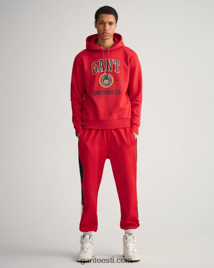 GANT mehed rubiinpunane crest shield higiga kapuuts NBR64N290