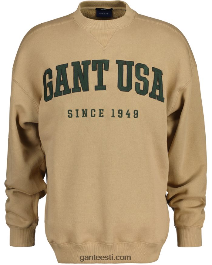 GANT mehed sarapuu beež USA graafiline kaelusega dressipluus NBR64N224