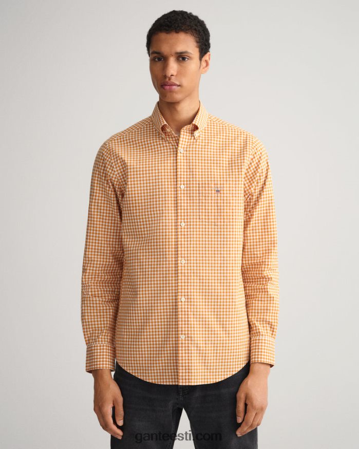 GANT mehed dk sinepi apelsin tavalise sobivusega hõlmikriidest särk NBR64N56