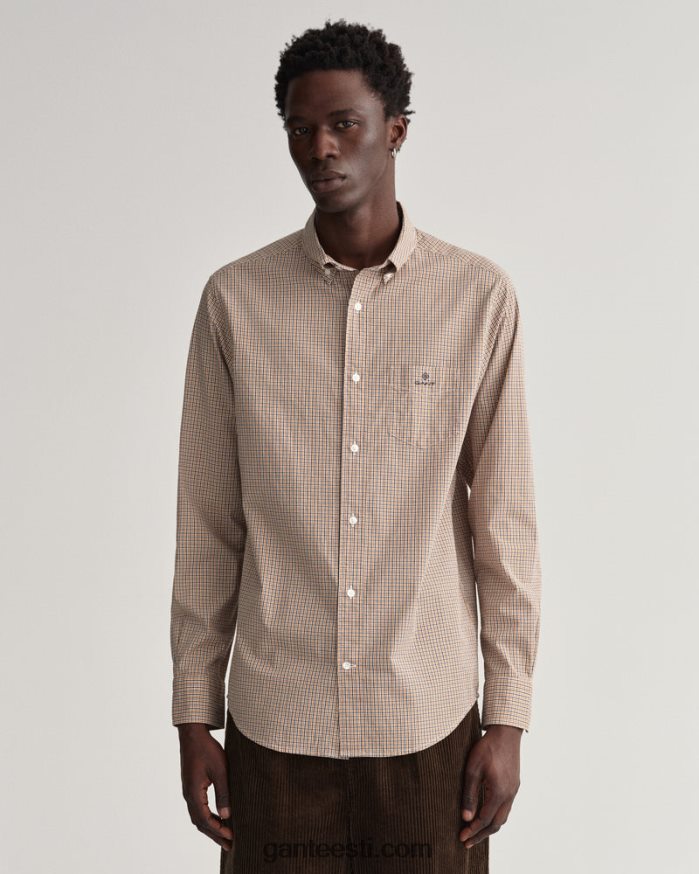 GANT mehed dk sinepi apelsin tavalise sobivusega popliinist mikrohõlmiksärk NBR64N43