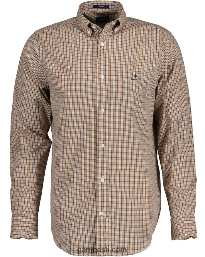 GANT mehed dk sinepi apelsin tavalise sobivusega popliinist mikrohõlmiksärk NBR64N43