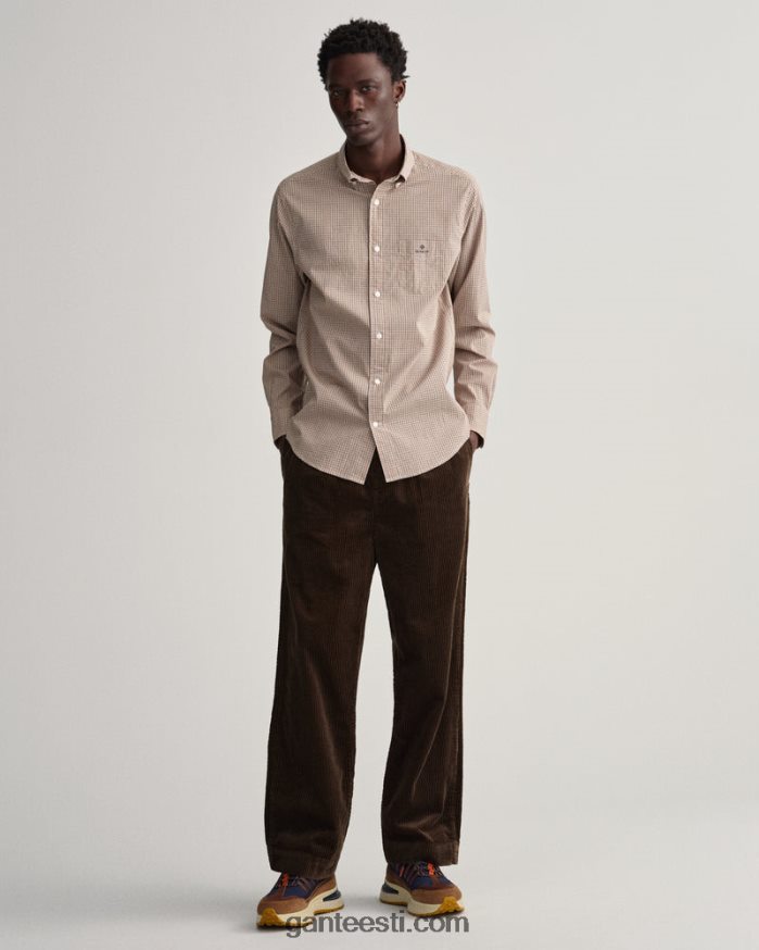 GANT mehed dk sinepi apelsin tavalise sobivusega popliinist mikrohõlmiksärk NBR64N43