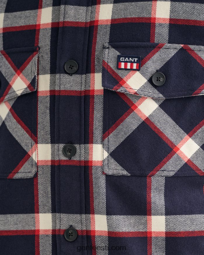 GANT mehed õhtusinine flanellist tšekki ülesärk NBR64N2