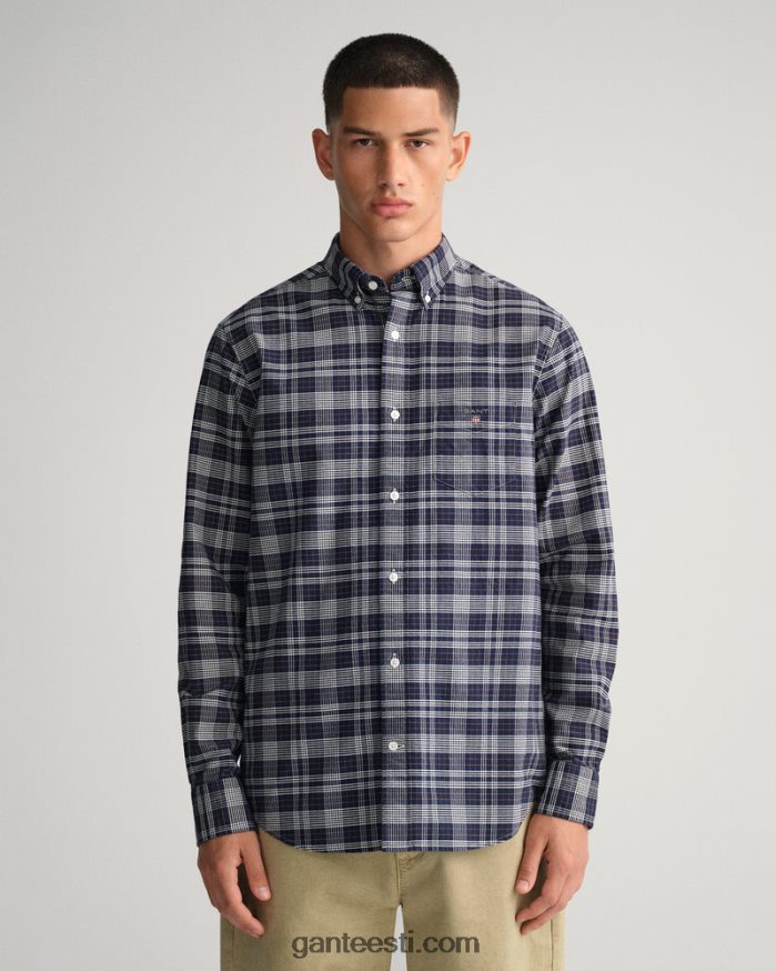 GANT mehed õhtusinine tavalise sobivusega oxfordi check-särk NBR64N16
