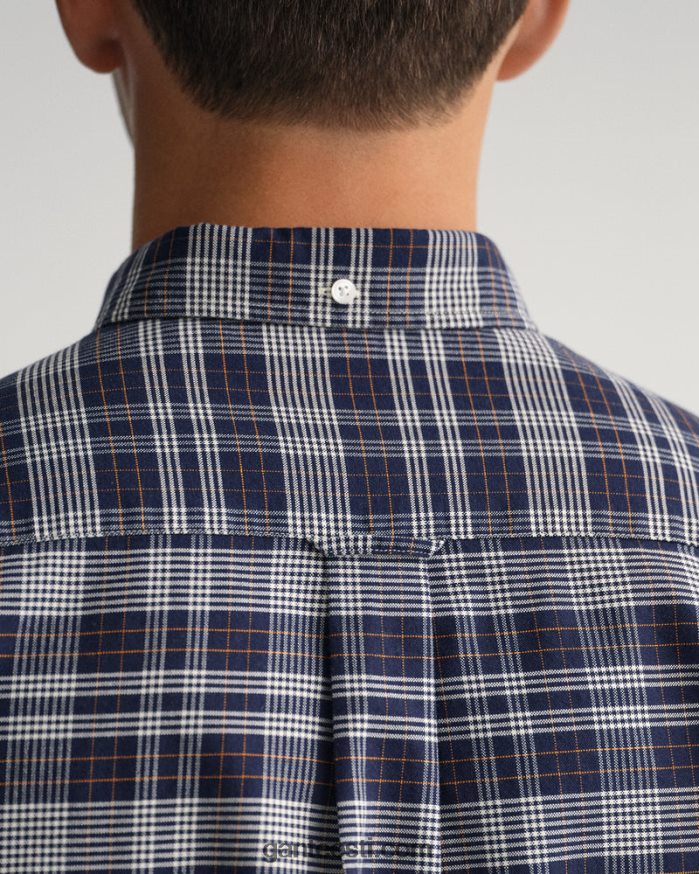 GANT mehed õhtusinine tavalise sobivusega oxfordi check-särk NBR64N16