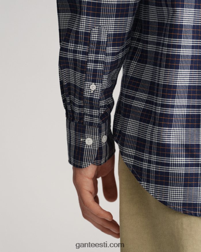 GANT mehed õhtusinine tavalise sobivusega oxfordi check-särk NBR64N16