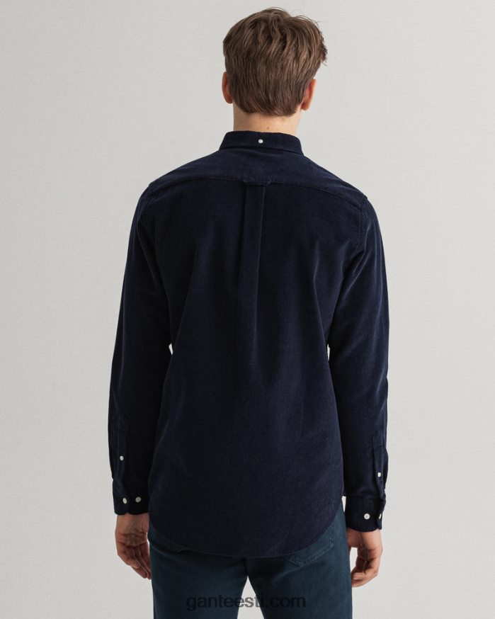 GANT mehed õhtusinine tavalise sobivusega velvetist särk NBR64N9