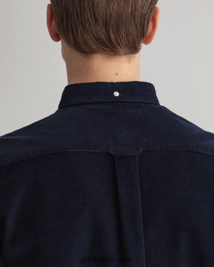 GANT mehed õhtusinine tavalise sobivusega velvetist särk NBR64N9