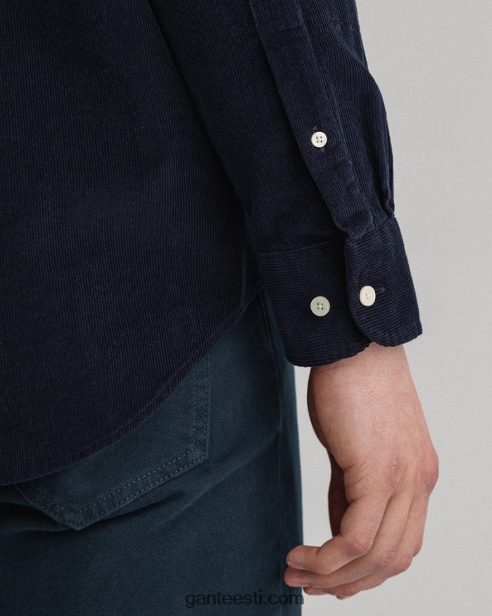 GANT mehed õhtusinine tavalise sobivusega velvetist särk NBR64N9