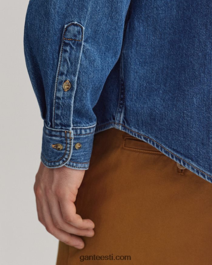 GANT mehed kesksinine sisse kantud ülisuur teksariidest toimne särk NBR64N19