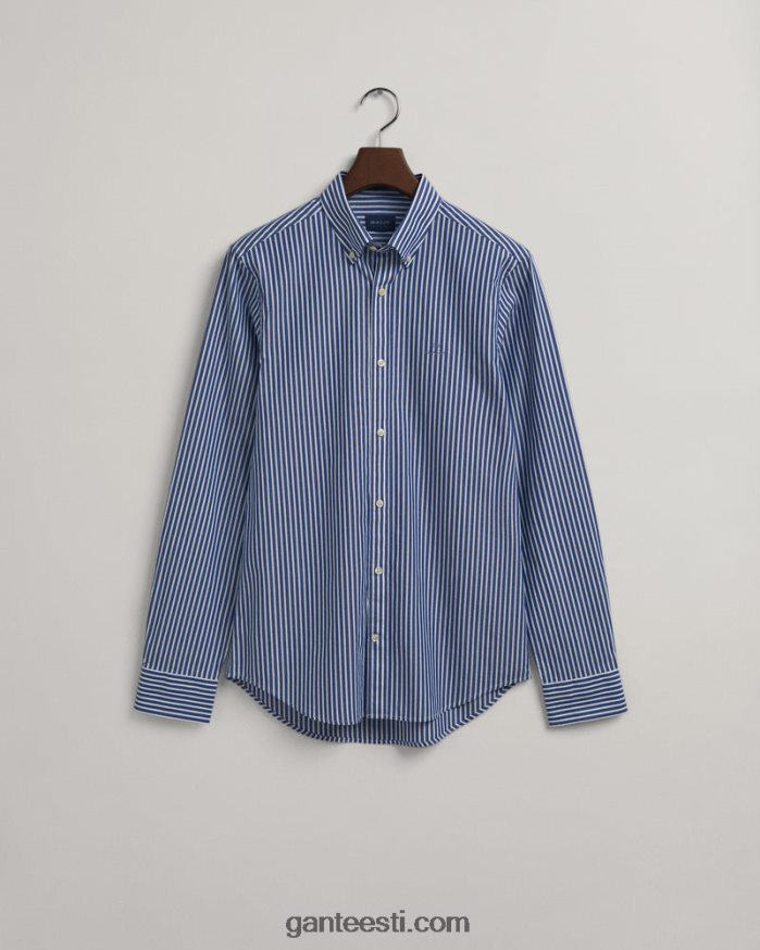 GANT mehed kolledži sinine slim fit triibuline lairiidest särk NBR64N71