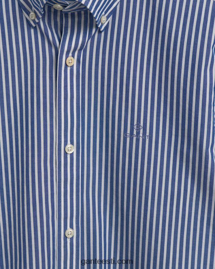 GANT mehed kolledži sinine slim fit triibuline lairiidest särk NBR64N71