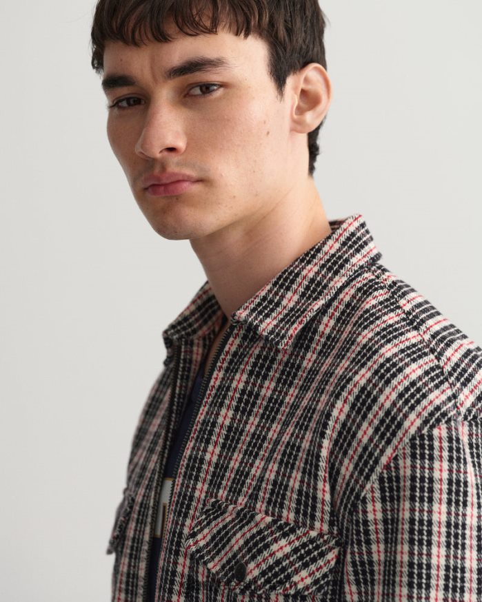 GANT mehed kreem lõdvestunud istuv raske toimse lukuga särk NBR64N22