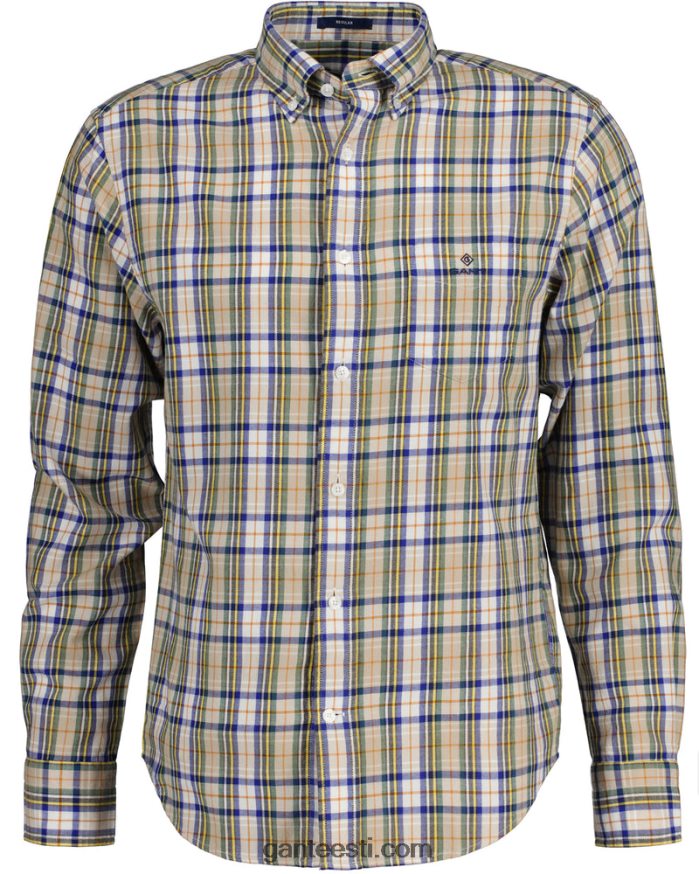 GANT mehed kuiv liiv tavalise istmega tartan check-särk NBR64N15