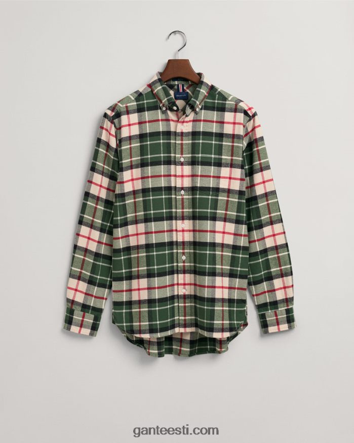GANT mehed metsaroheline tavalise sobivusega flanellist tartansärk NBR64N1