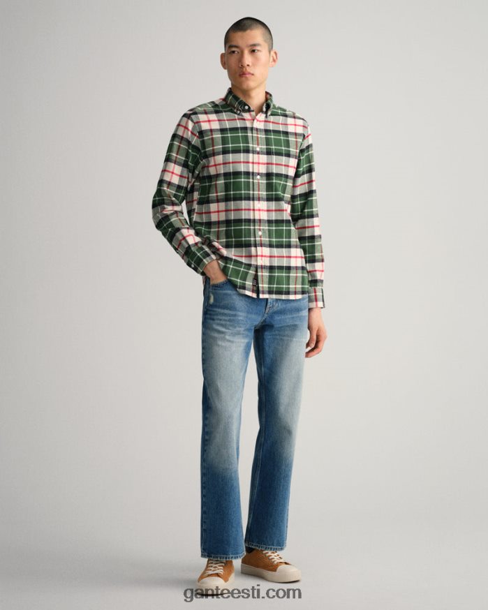 GANT mehed metsaroheline tavalise sobivusega flanellist tartansärk NBR64N1