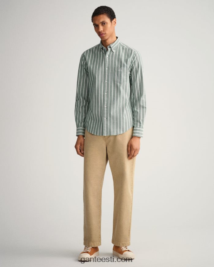 GANT mehed metsaroheline tavalise sobivusega oxfordi laia triibuga särk NBR64N55