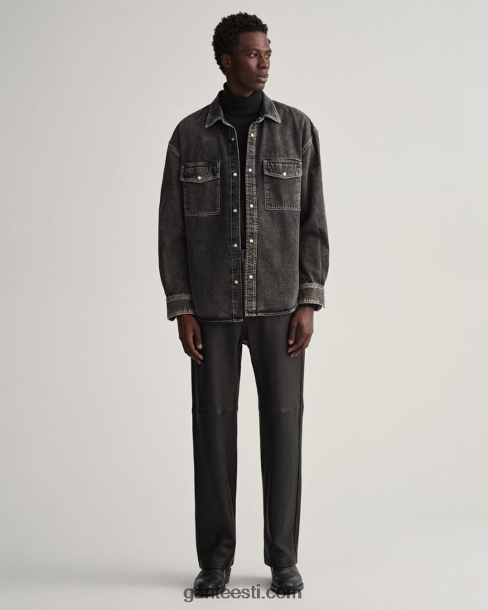 GANT mehed must sisse kantud ülisuur raskesti pestav teksasärk NBR64N23