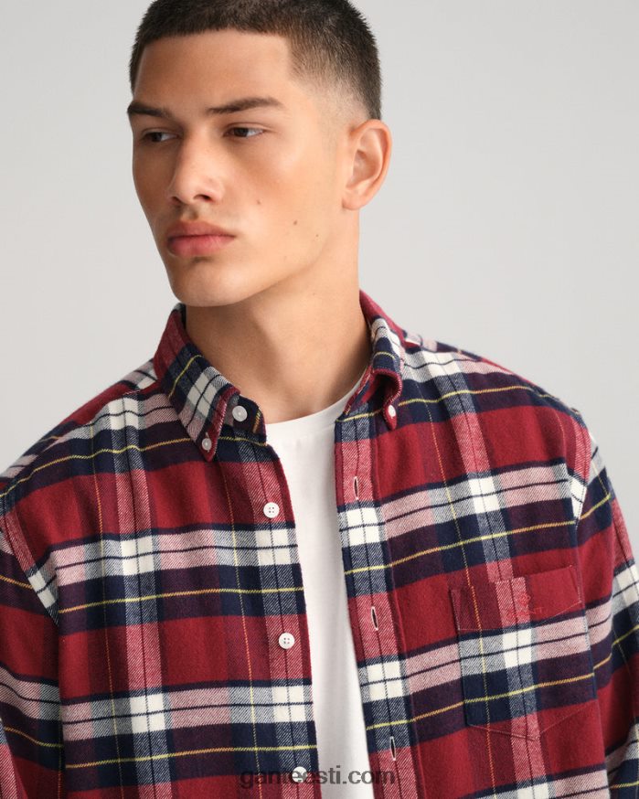 GANT mehed punetav punane tavaline istuv flanellist check-särk NBR64N90