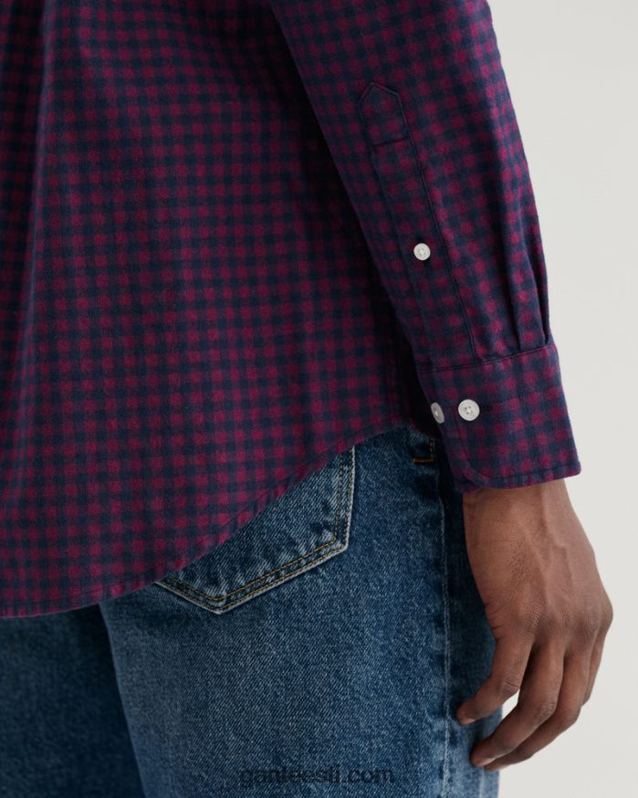 GANT mehed punetav punane tavalise sobivusega jaspe hõlmiksärk NBR64N3