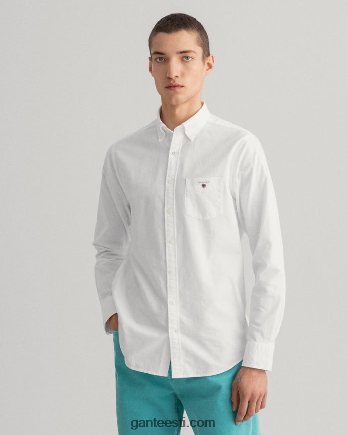 GANT mehed valge slim fit oxfordi särk NBR64N32