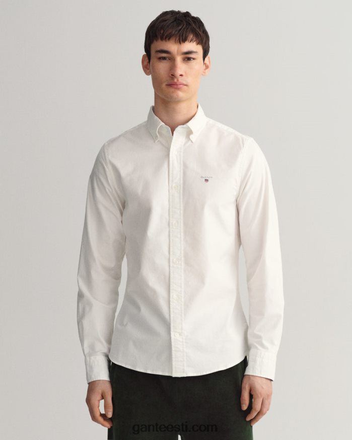 GANT mehed valge slim fit stretch oxfordi särk NBR64N64