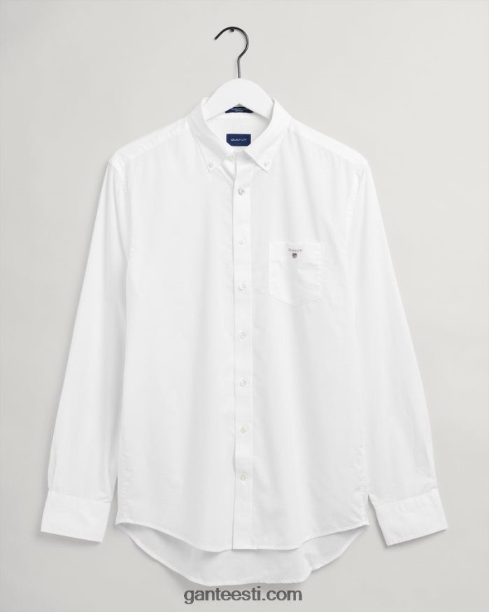 GANT mehed valge tavalisest riidest särk NBR64N65