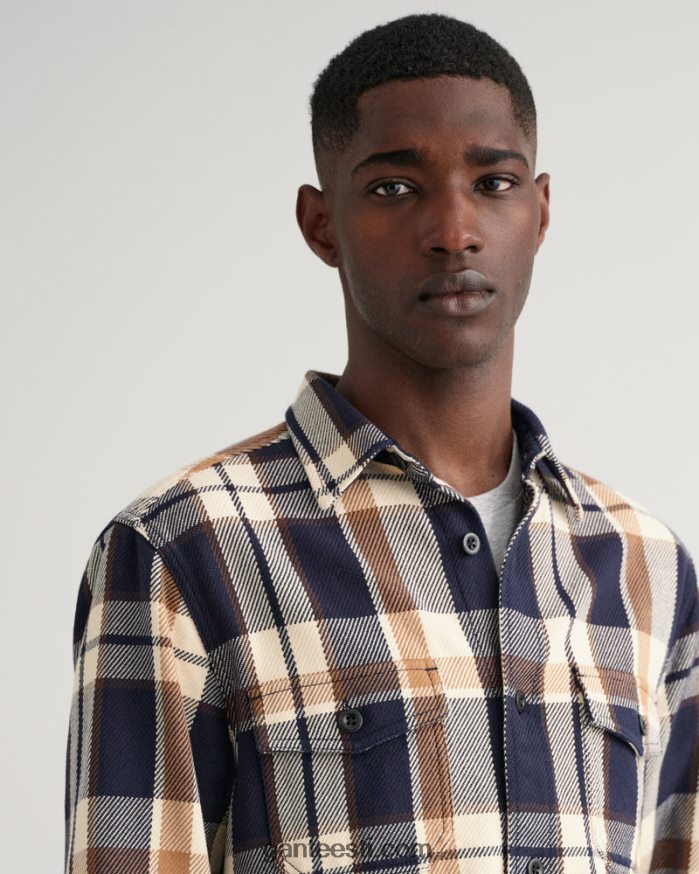 GANT mehed vanaaegne kreem raske toimse ruuduga särk NBR64N10