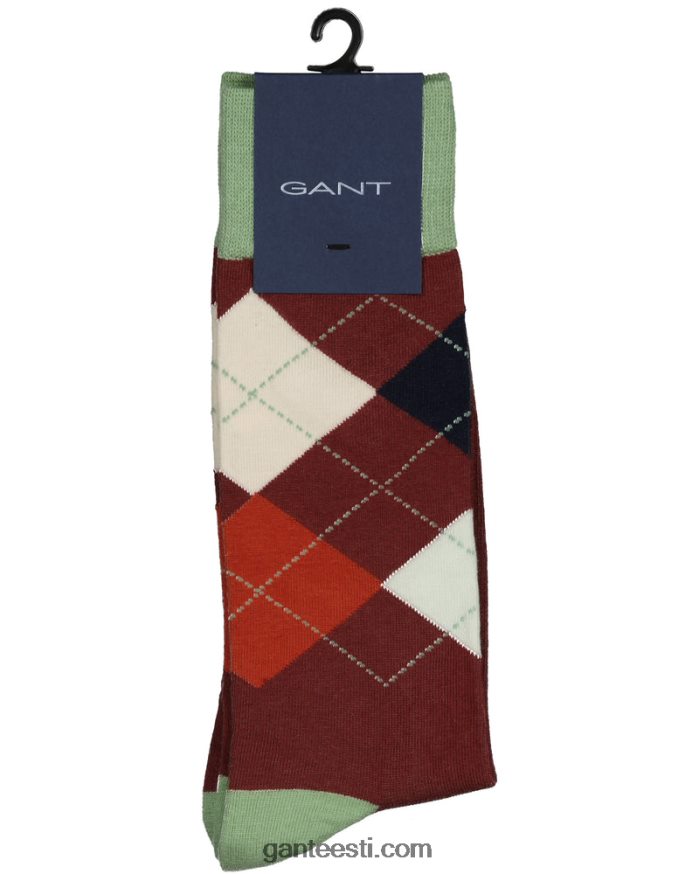 GANT mehed Burgundia argyle sokid NBR64N512