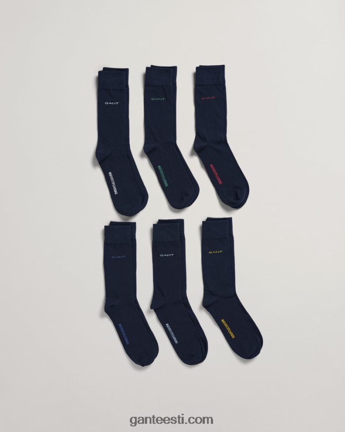 GANT mehed mereline 6 pakki pehmed puuvillased sokid NBR64N537