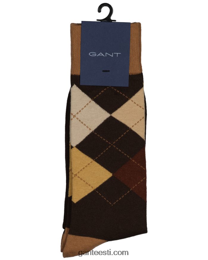 GANT mehed rikkalik pruun argyle sokid NBR64N535