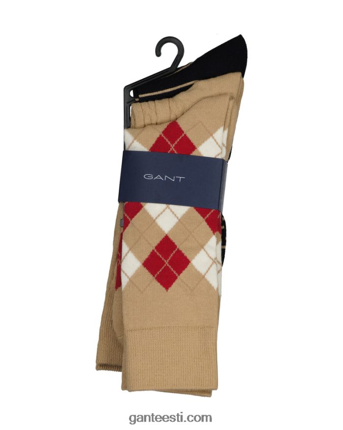 GANT mehed sarapuu beež 3-pakendis argyle sokid NBR64N526