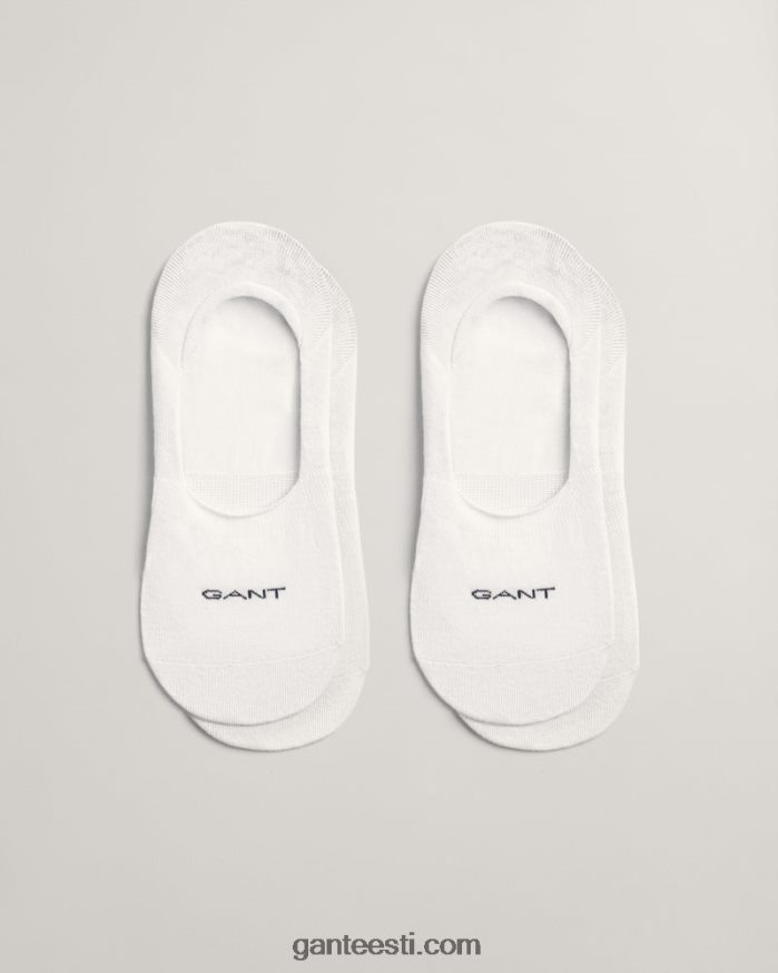 GANT mehed valge 2-pakendis nähtamatud sokid NBR64N530