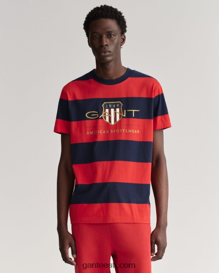 GANT mehed erepunane barstripe archive shield t-särk NBR64N165