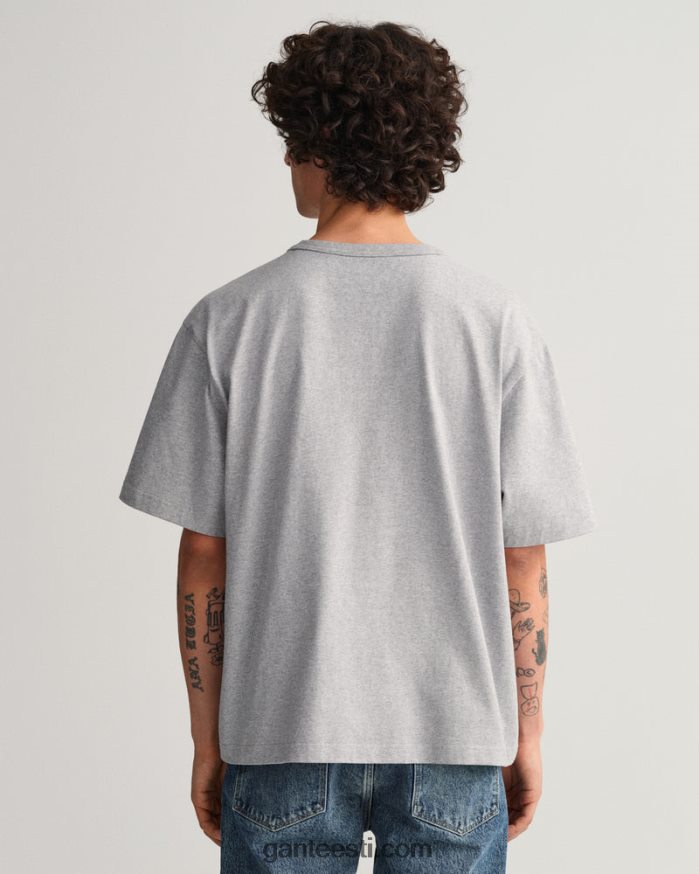 GANT mehed hall melanž USA graafiline t-särk NBR64N169