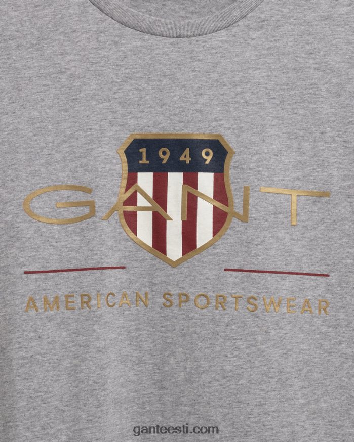 GANT mehed hall melanž arhiivikilbi t-särk NBR64N139