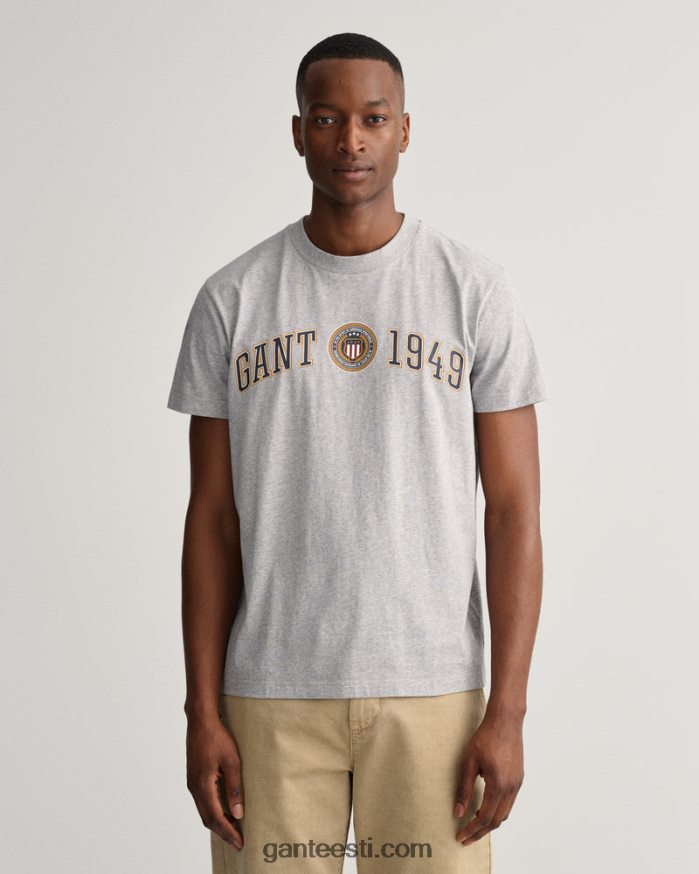 GANT mehed hall melanž crest shield t-särk NBR64N195