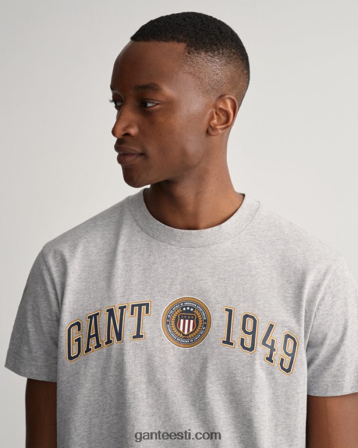 GANT mehed hall melanž crest shield t-särk NBR64N195