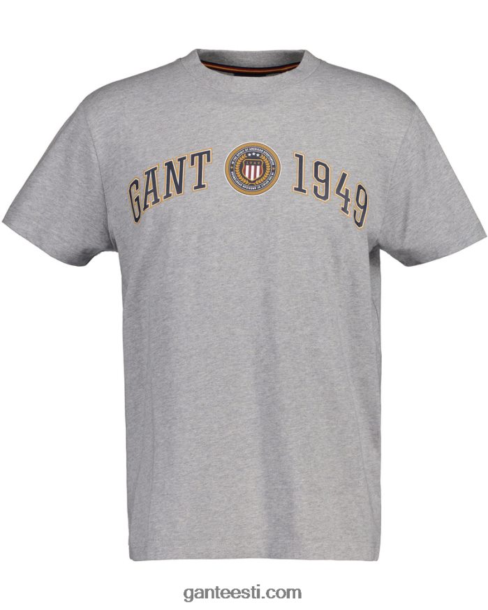 GANT mehed hall melanž crest shield t-särk NBR64N195